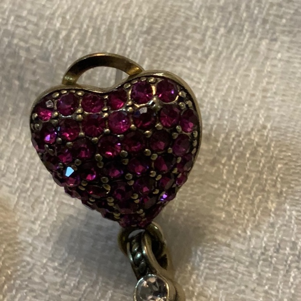 Heidi daus heart and pearl earrings - Picture 4 of 6
